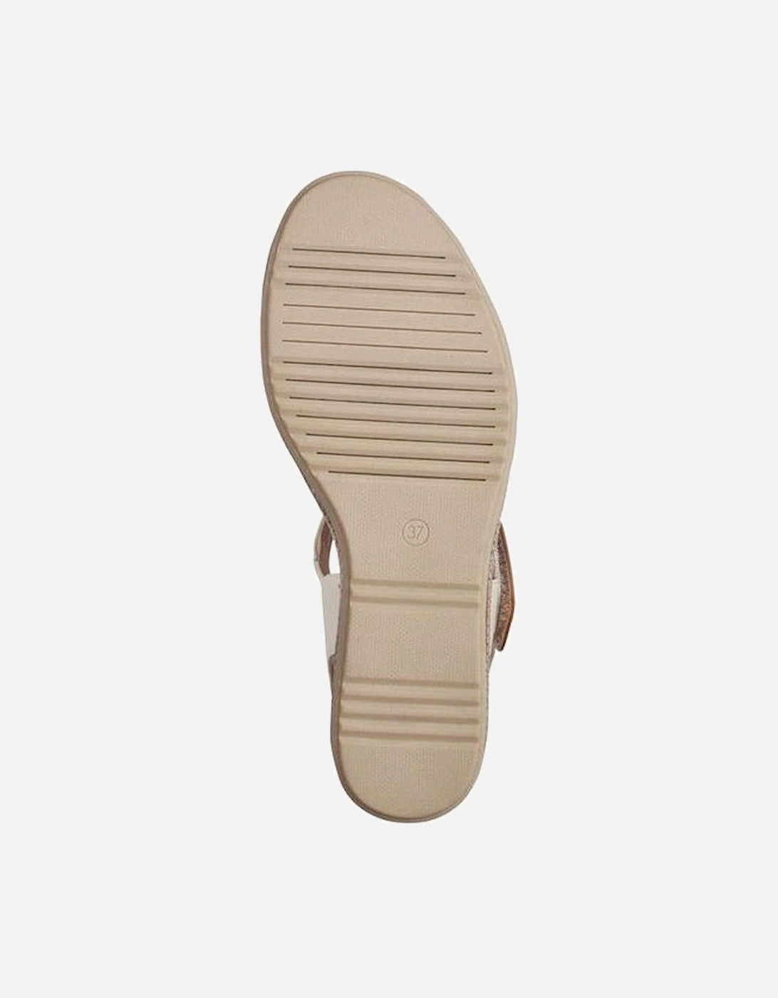 Ladies Wedge Sandals 28364 in Beige/gold