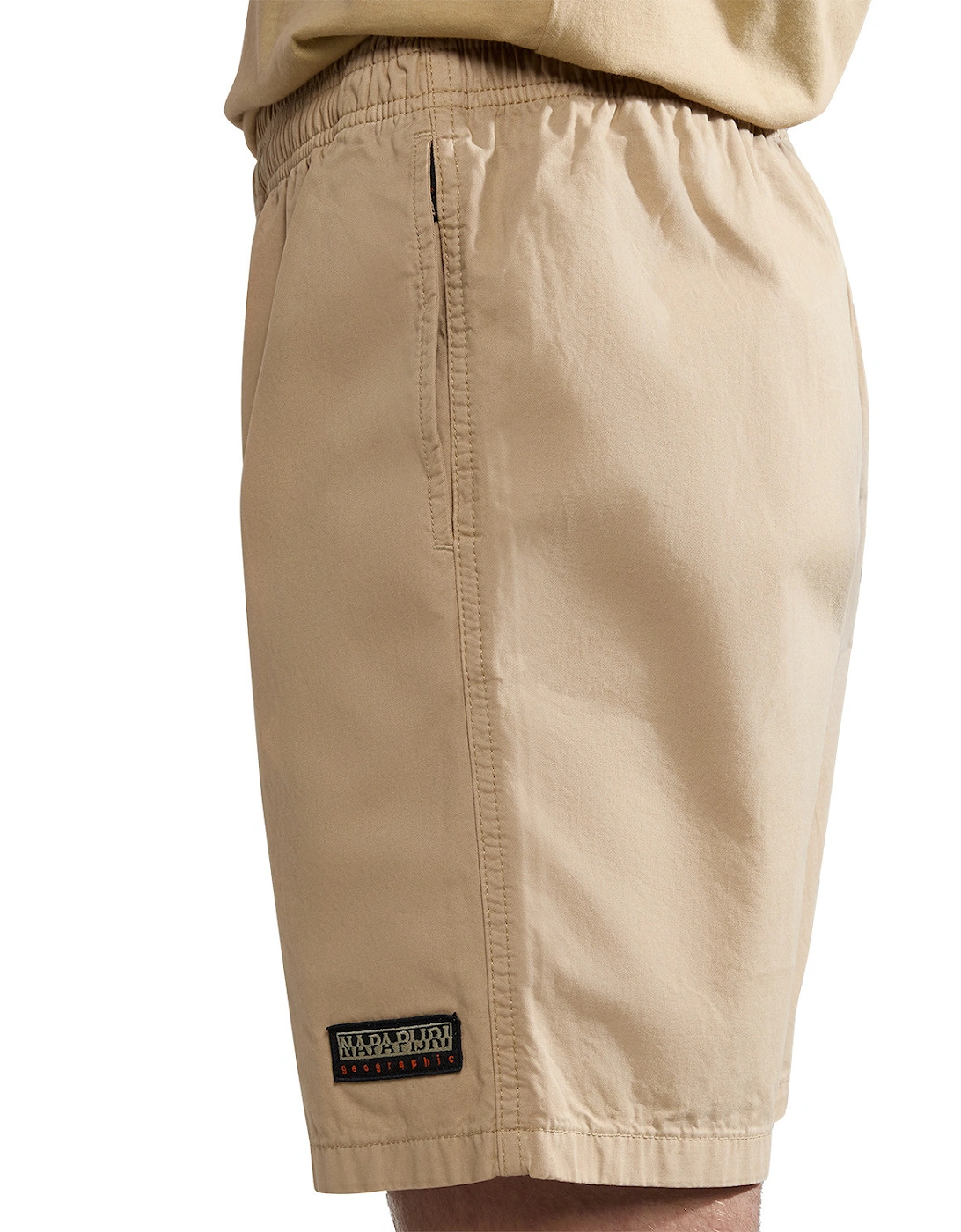 Mens N-Boyd Cotton Shorts (Beige)