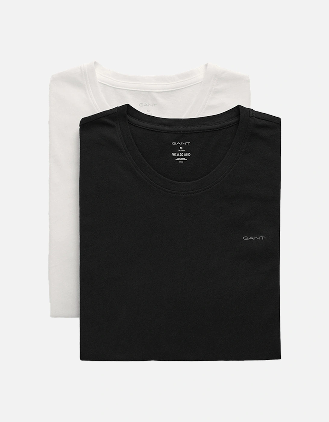 2-Pack Classic Logo Crew-Neck T-Shirts, Black/White, 5 of 4
