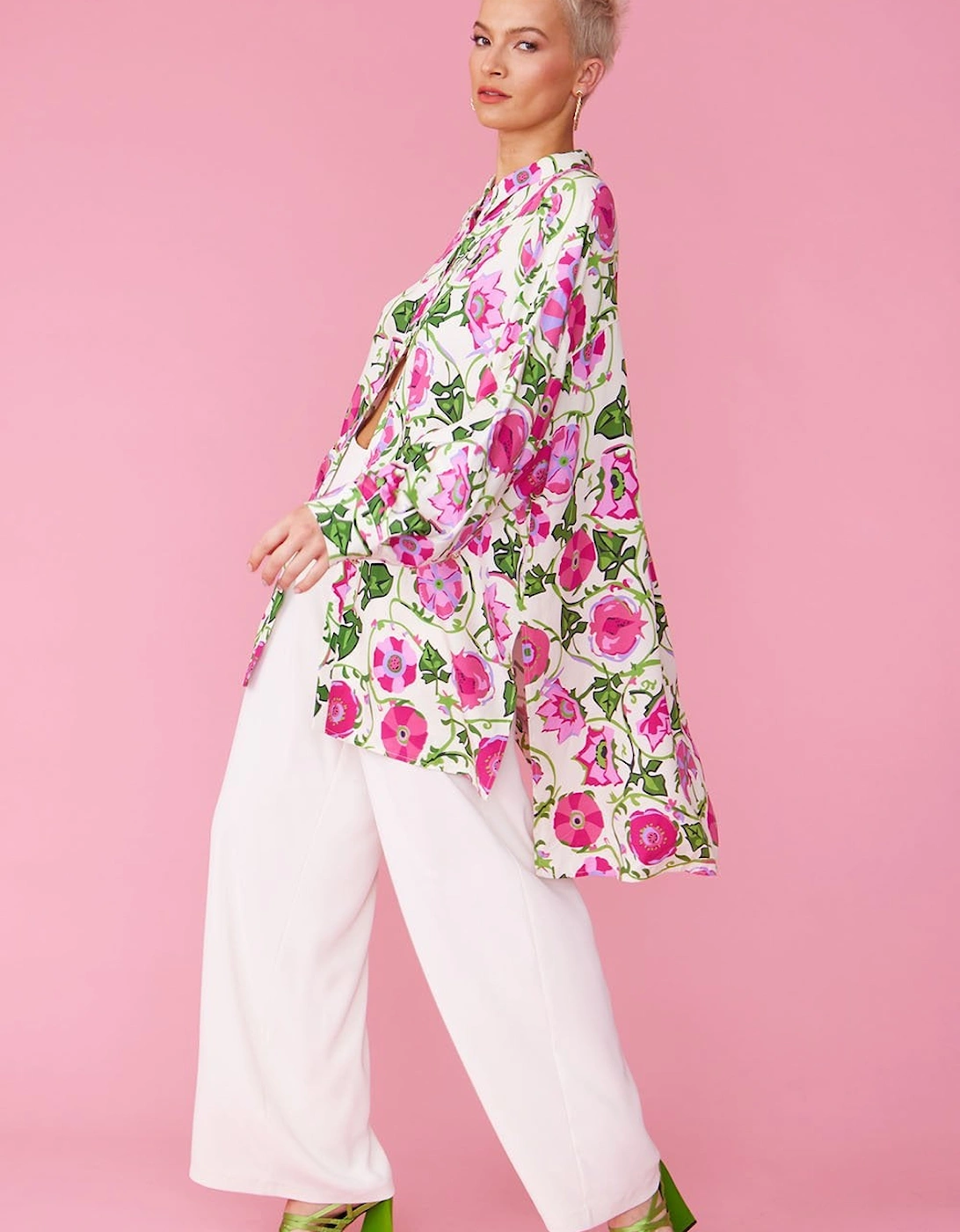 Sustainable Rose Petal Shirt Dress