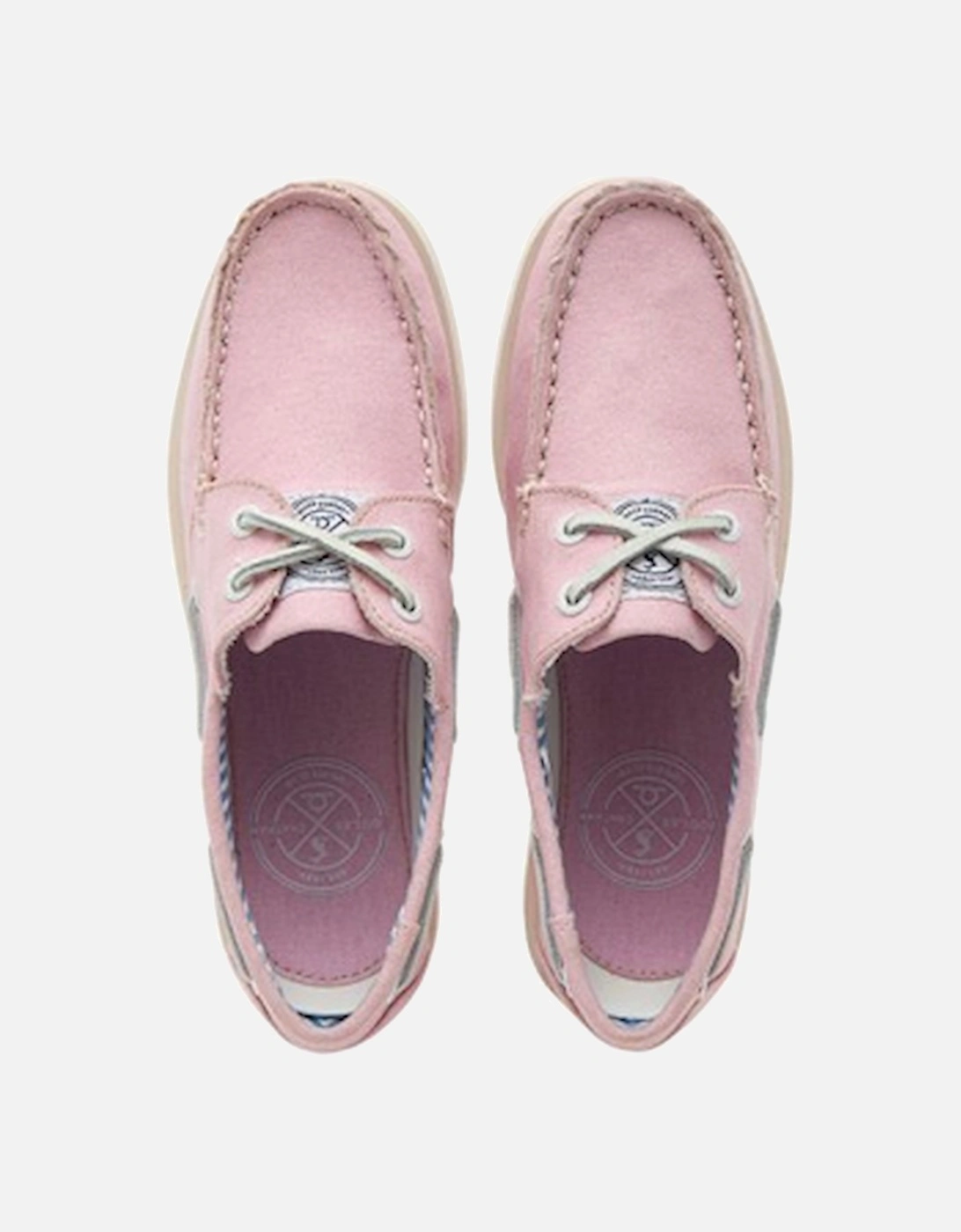 X Joules Women's Jetty Lady Canvas Boat Shoes Pink