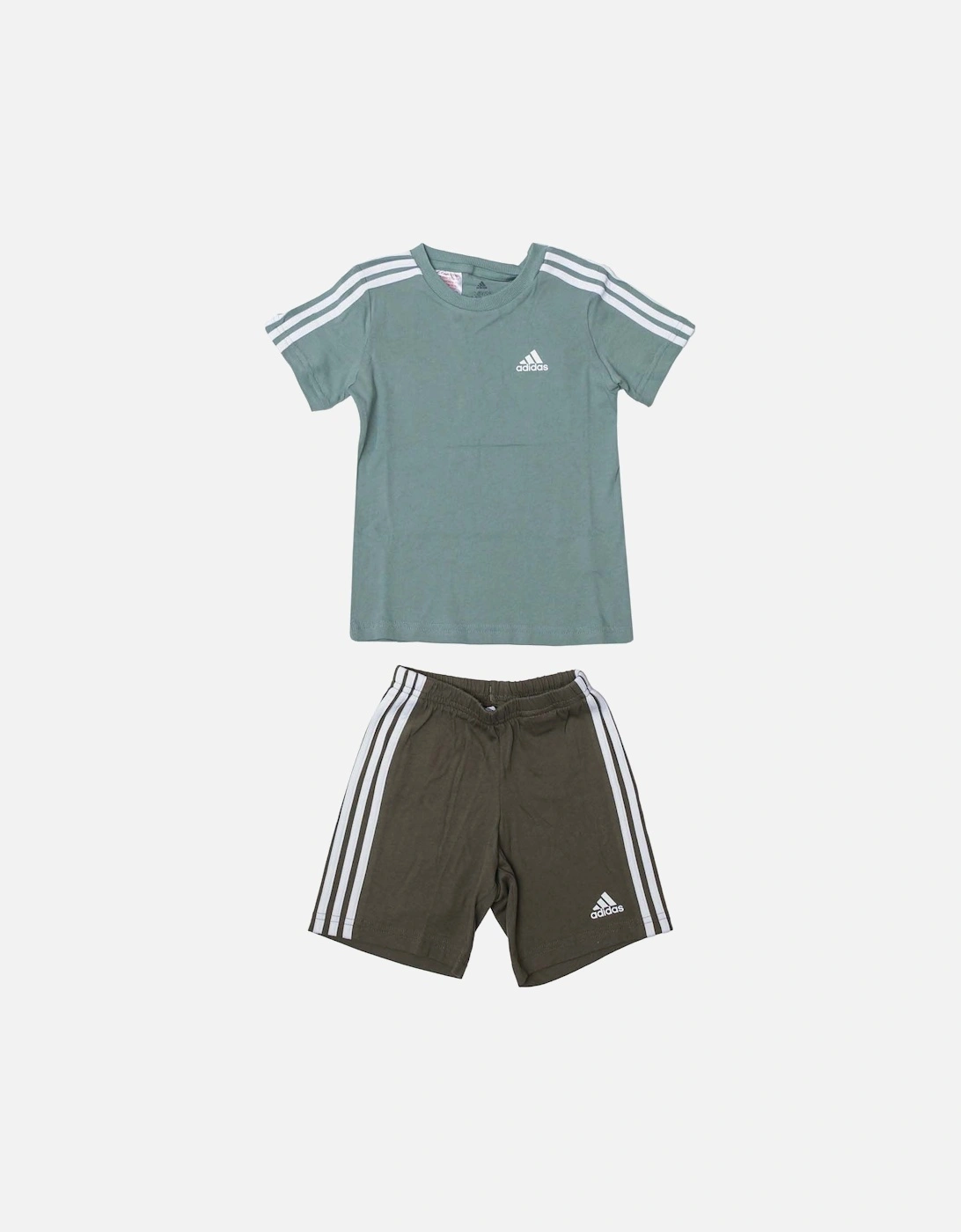 Infants Essentials 3 Stripes T-Shirt & Shorts Set, 3 of 2