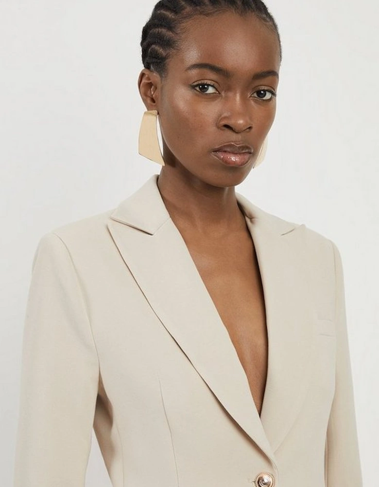 Compact Stretch Essential Single Breasted Tailored Blazer