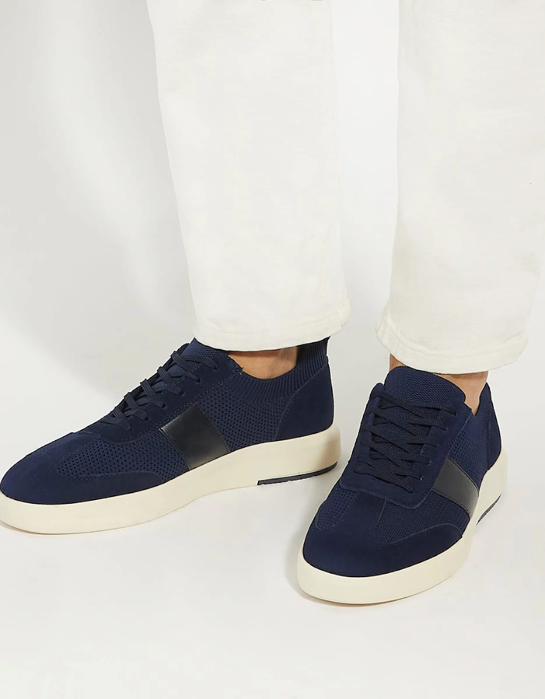 Mens Trailing - Knitted Lace-Up Trainers
