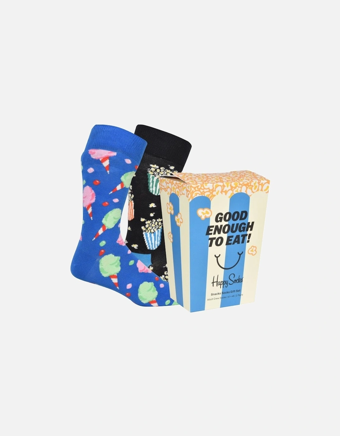 2-Pack Snacks Socks Gift Box, Blue/Black, 6 of 5