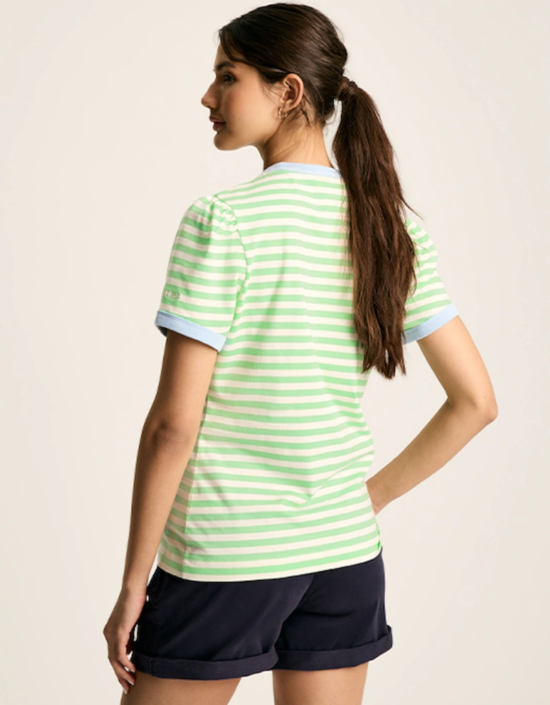 Women's Erin Short Sleeve T-Shirt Green Stripe