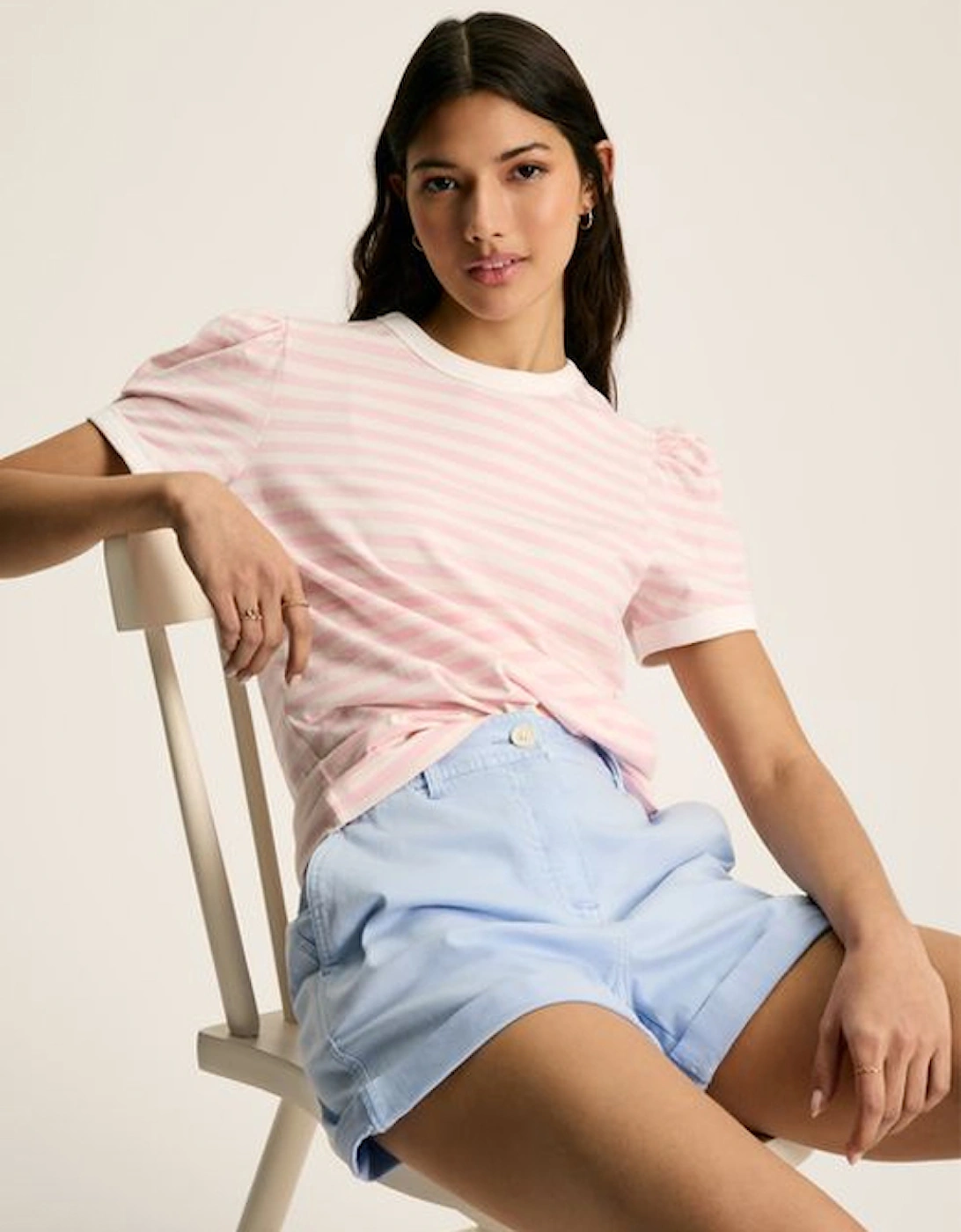 Women's Erin Short Sleeve T-Shirt Pink Stripe, 8 of 7