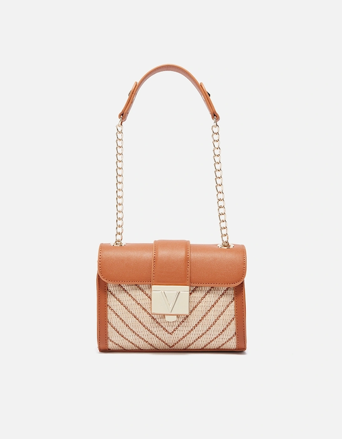 Tribeca Faux Leather and Rattan Flap Bag, 2 of 1