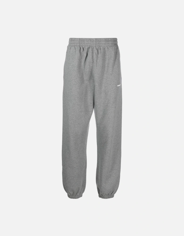 Wave Outline Diagonal Printed Joggers in Grey