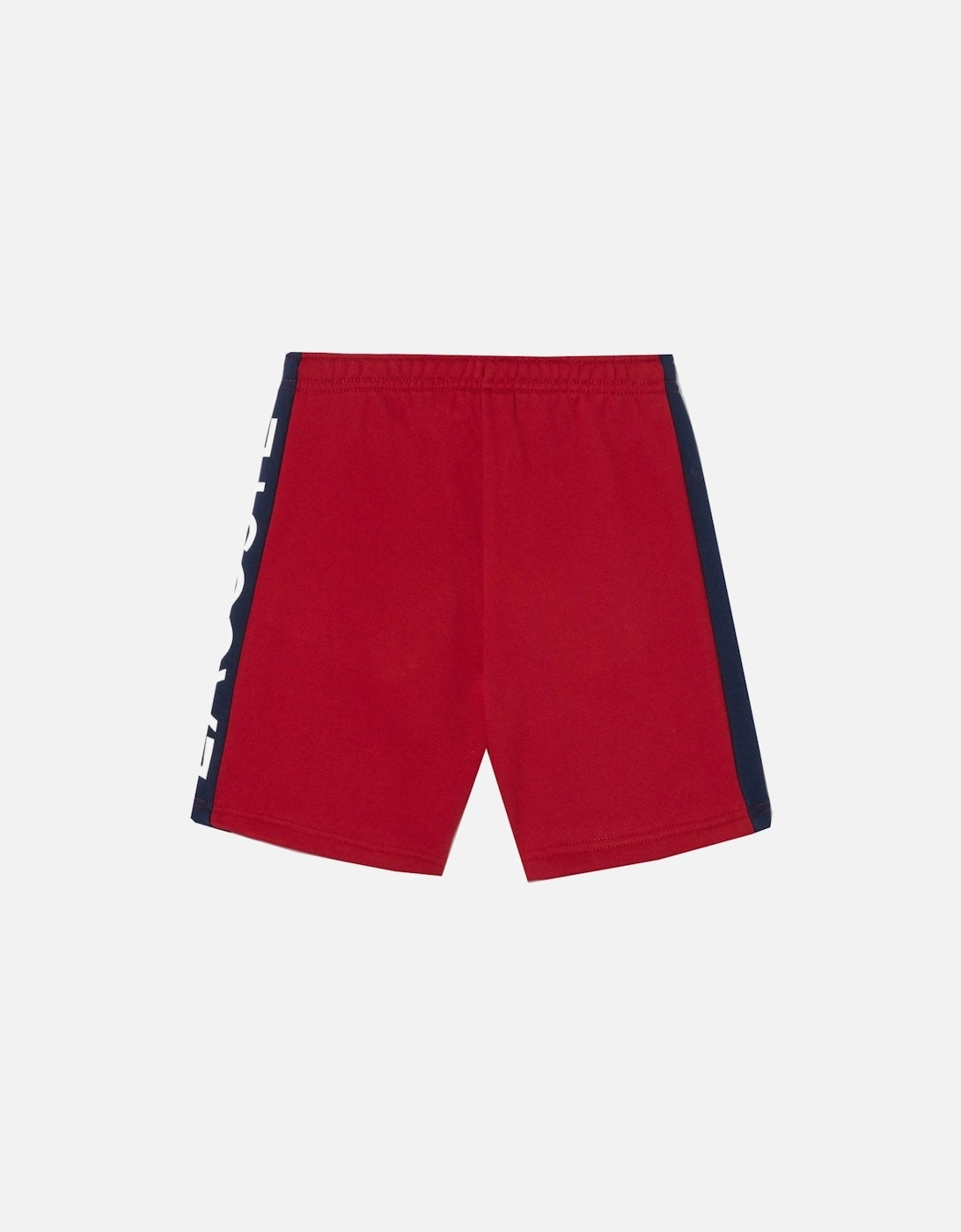 Boy's Bordaeux And Navy Cotton Shorts