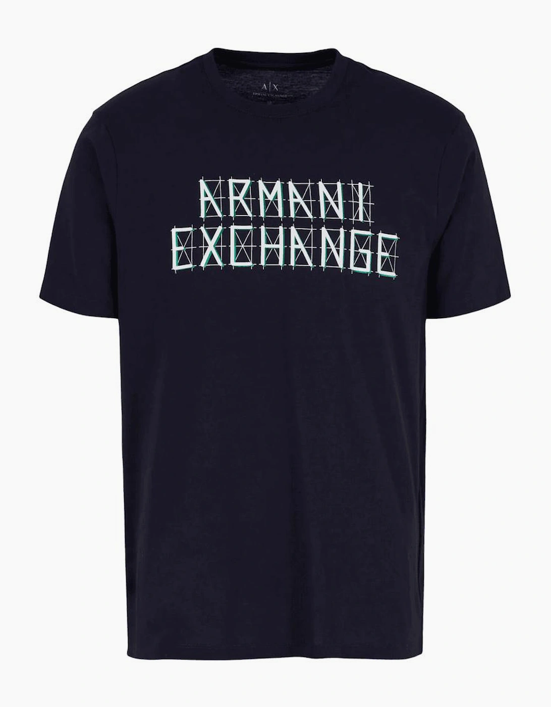 Armani Exchange Men's Navy Cotton Printed Logo T-Shirt  38 M