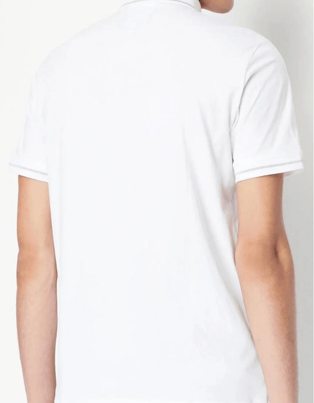 Cotton AX Patch Logo White Polo Shirt