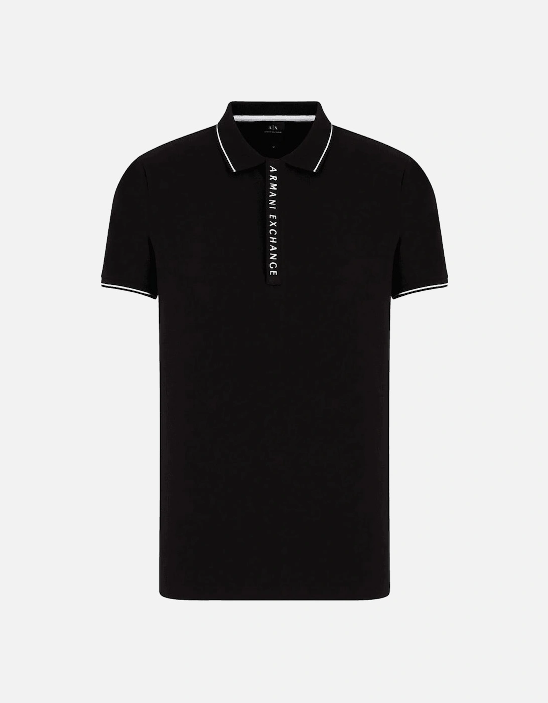 Cotton Printed Logo Black Polo Shirt, 3 of 2