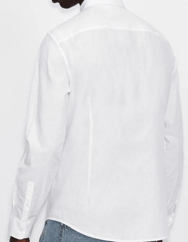 Cotton Embroidered Logo White Shirt