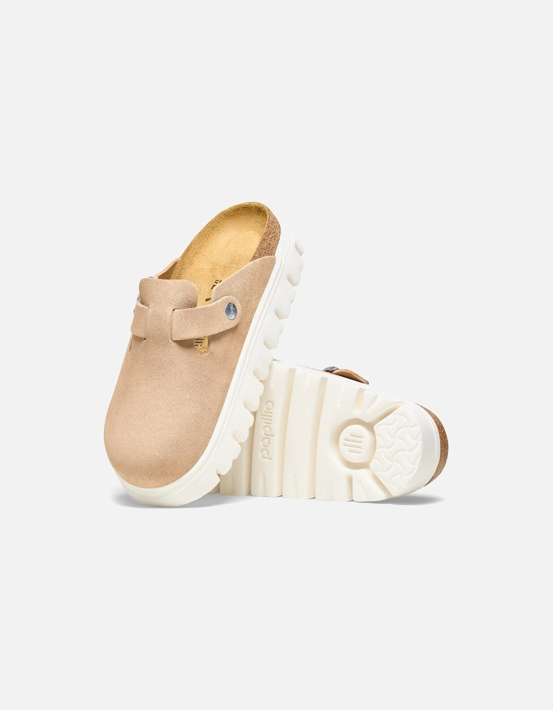 Birkenstock Papillio Womens Boston Chunky Clog Sandals (Sand)