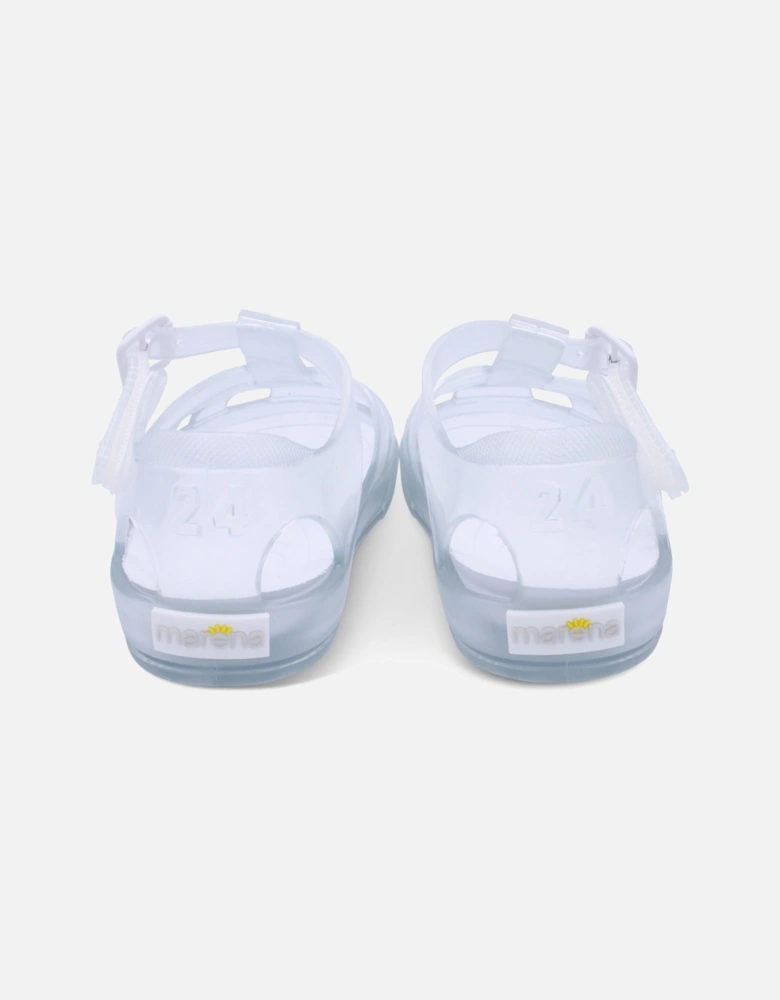 Clear Velcro Strap Sandals