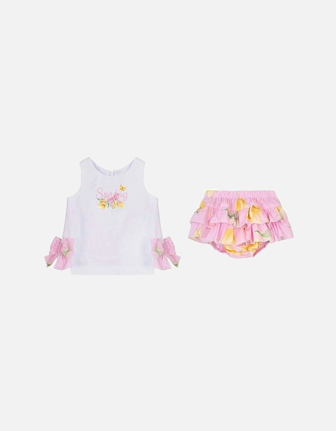Baby Girls 2 Piece Floral Knicker Set, 3 of 2
