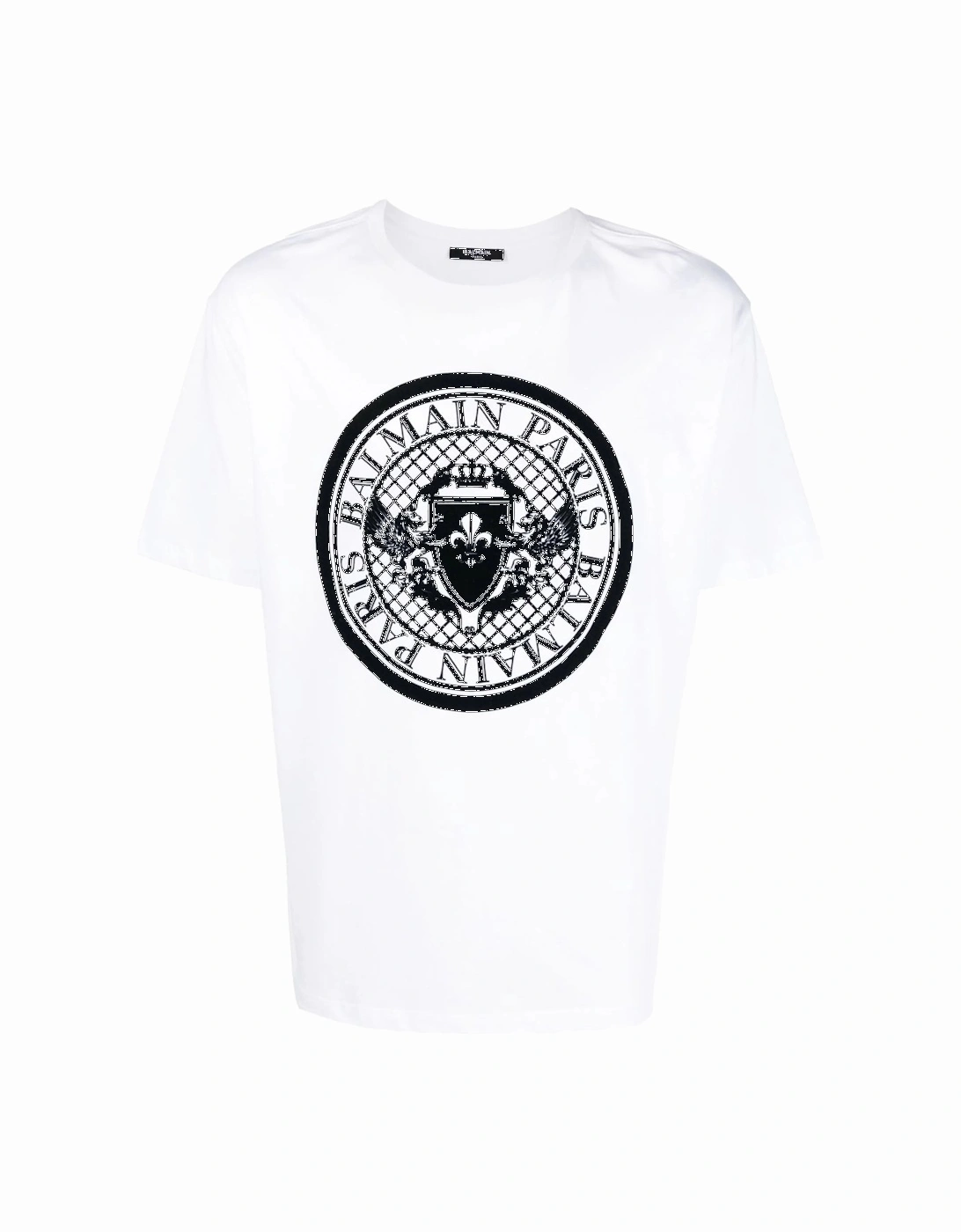 Flocked Coin T-Shirt in White, 5 of 4