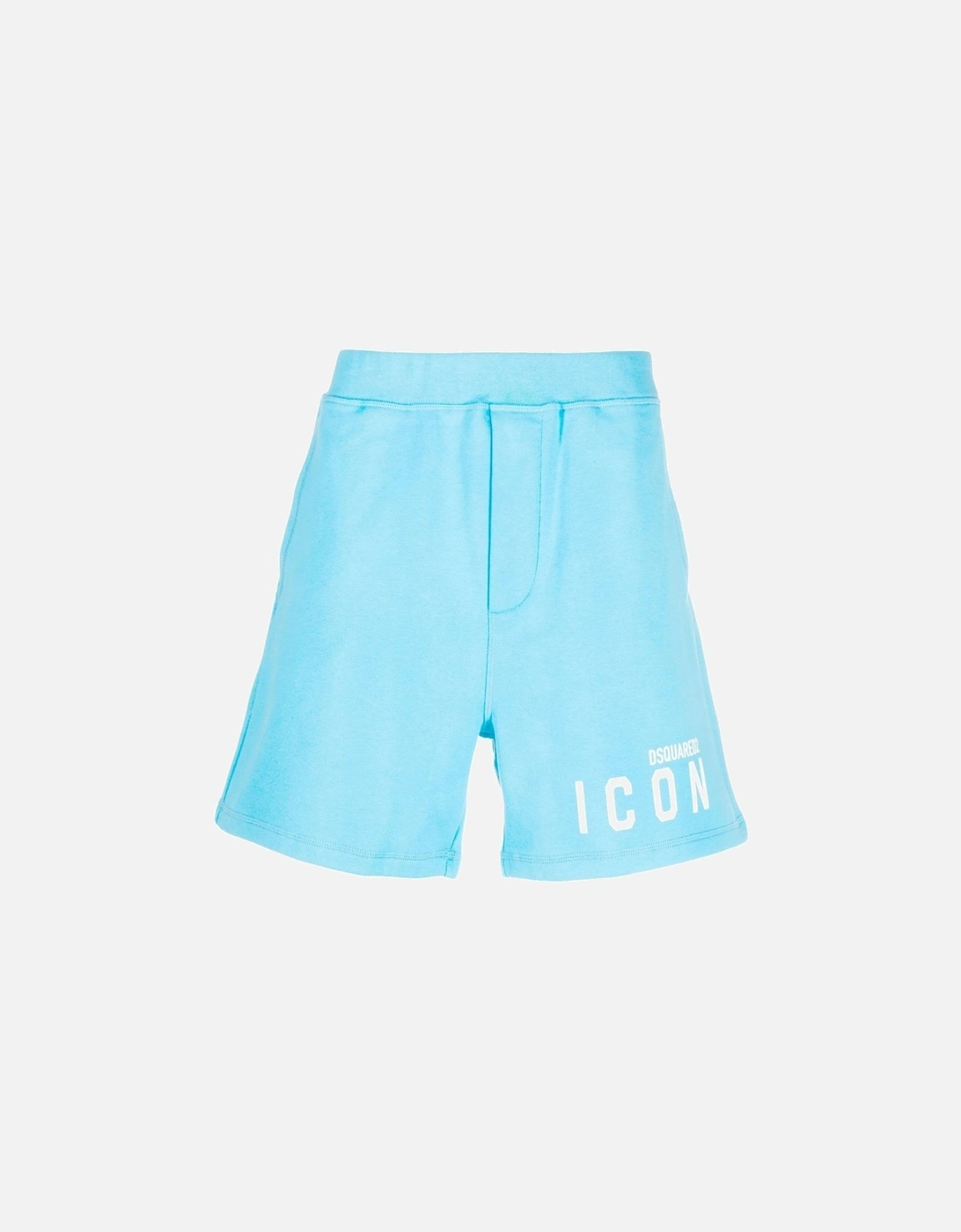 Icon Logo Printed Cotton Shorts in Blue, 6 of 5