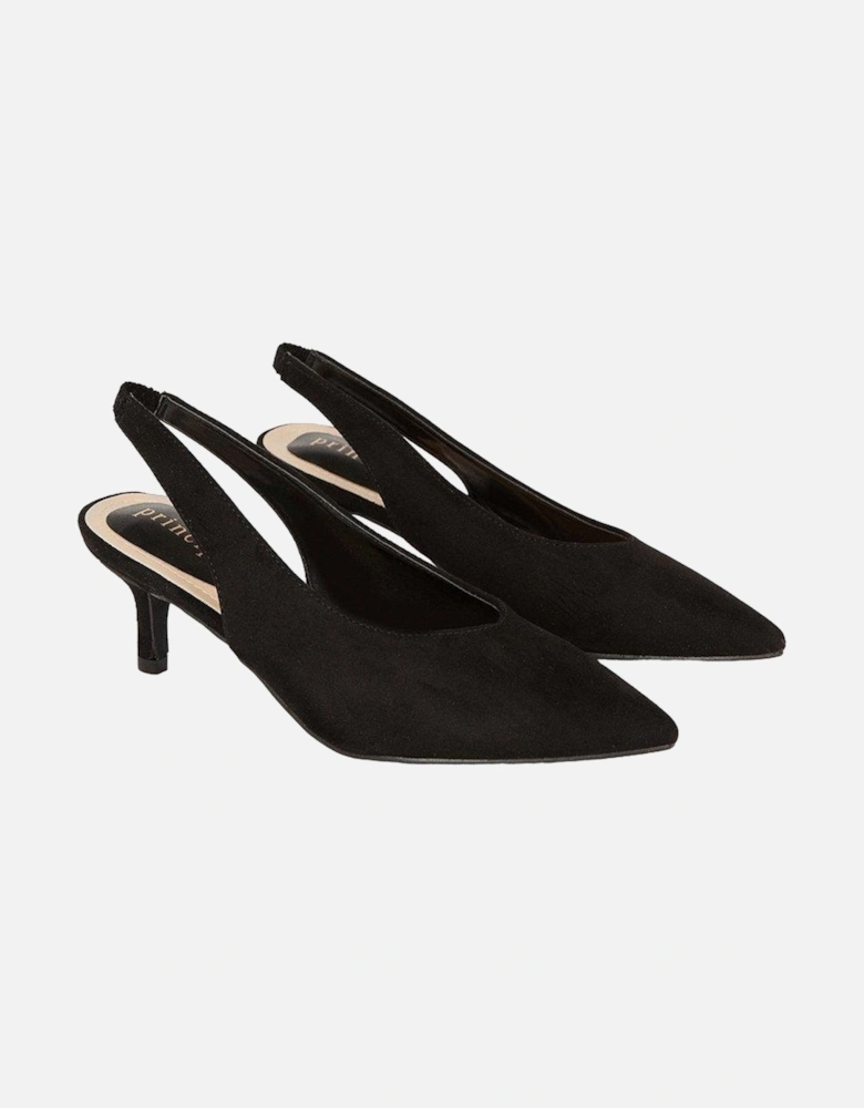 Womens/Ladies Daisy Sling Back Kitten Heel Court Shoes