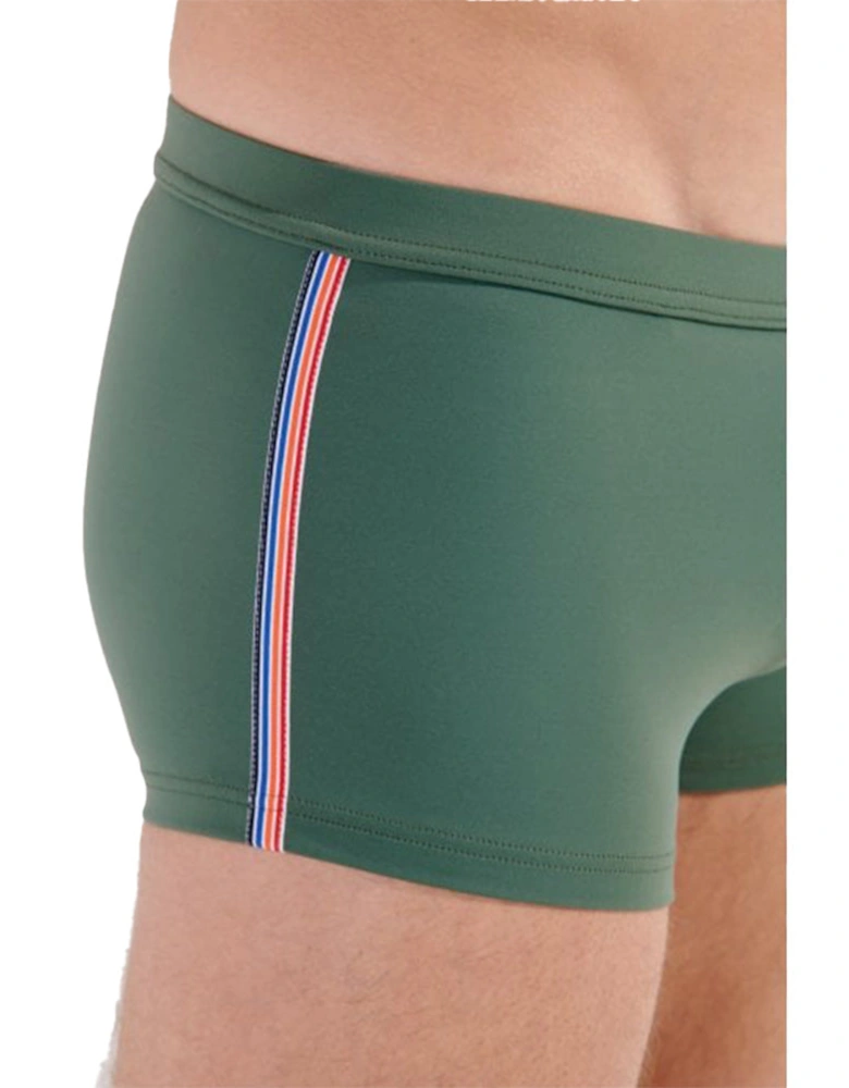 Nautical Cup Swim Trunk, Khaki Green