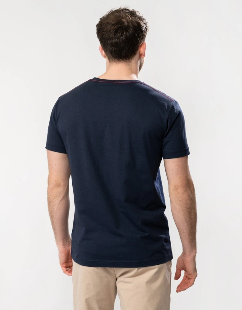 Mens Short Sleeve Contrast Logo T-Shirt
