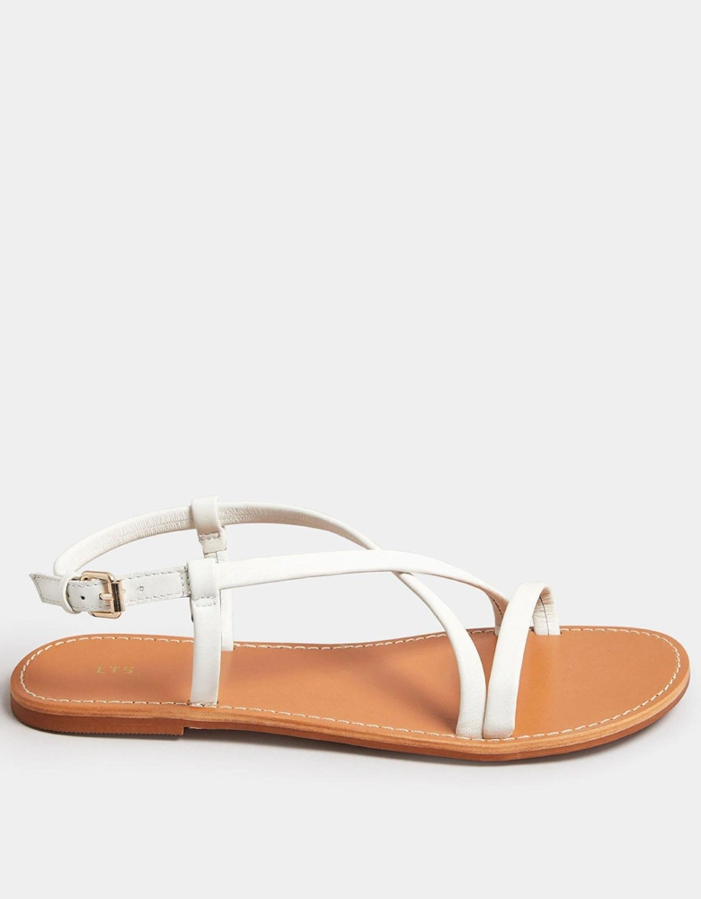 Strappy Leather Sandal - White