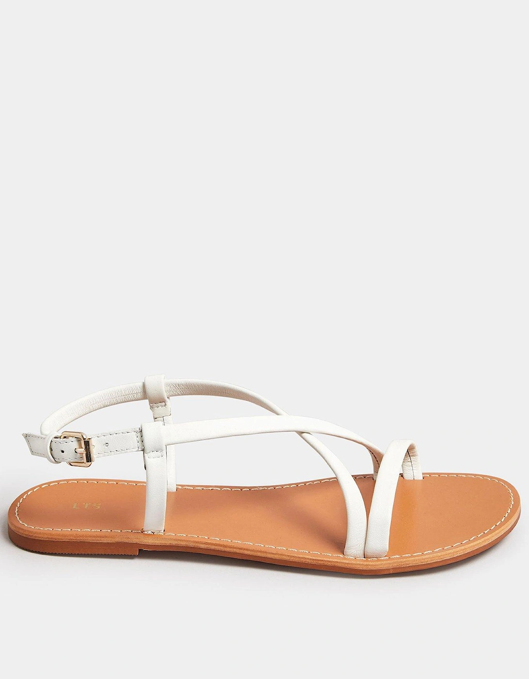 Strappy Leather Sandal - White, 2 of 1