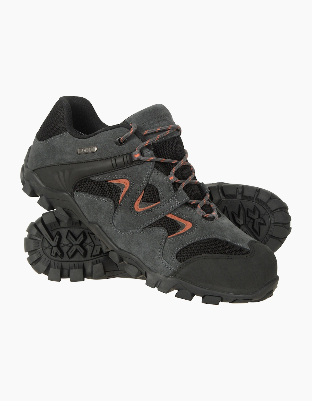 Mountain Warehouse Men's Mountain Warehouse Mens Curlews Waterproof Suede Walking Shoes - Grey