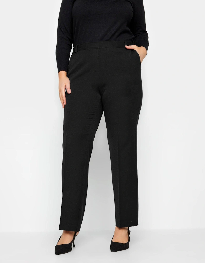 Straight Leg Trousers - Black