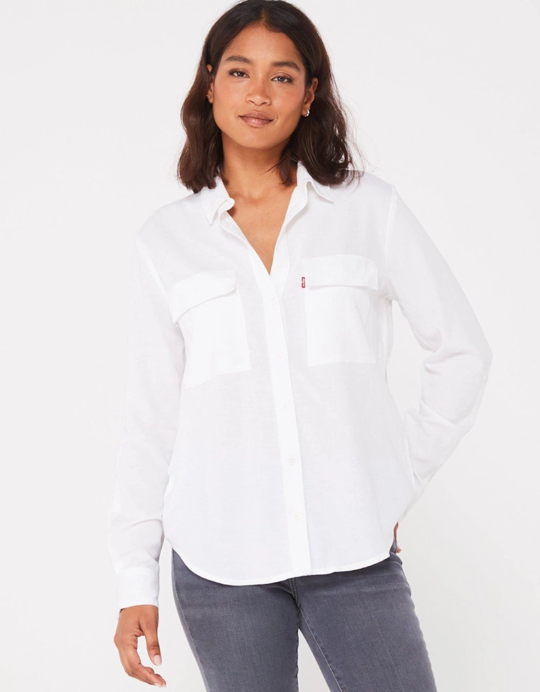 Doreen Utility Shirt - Bright White