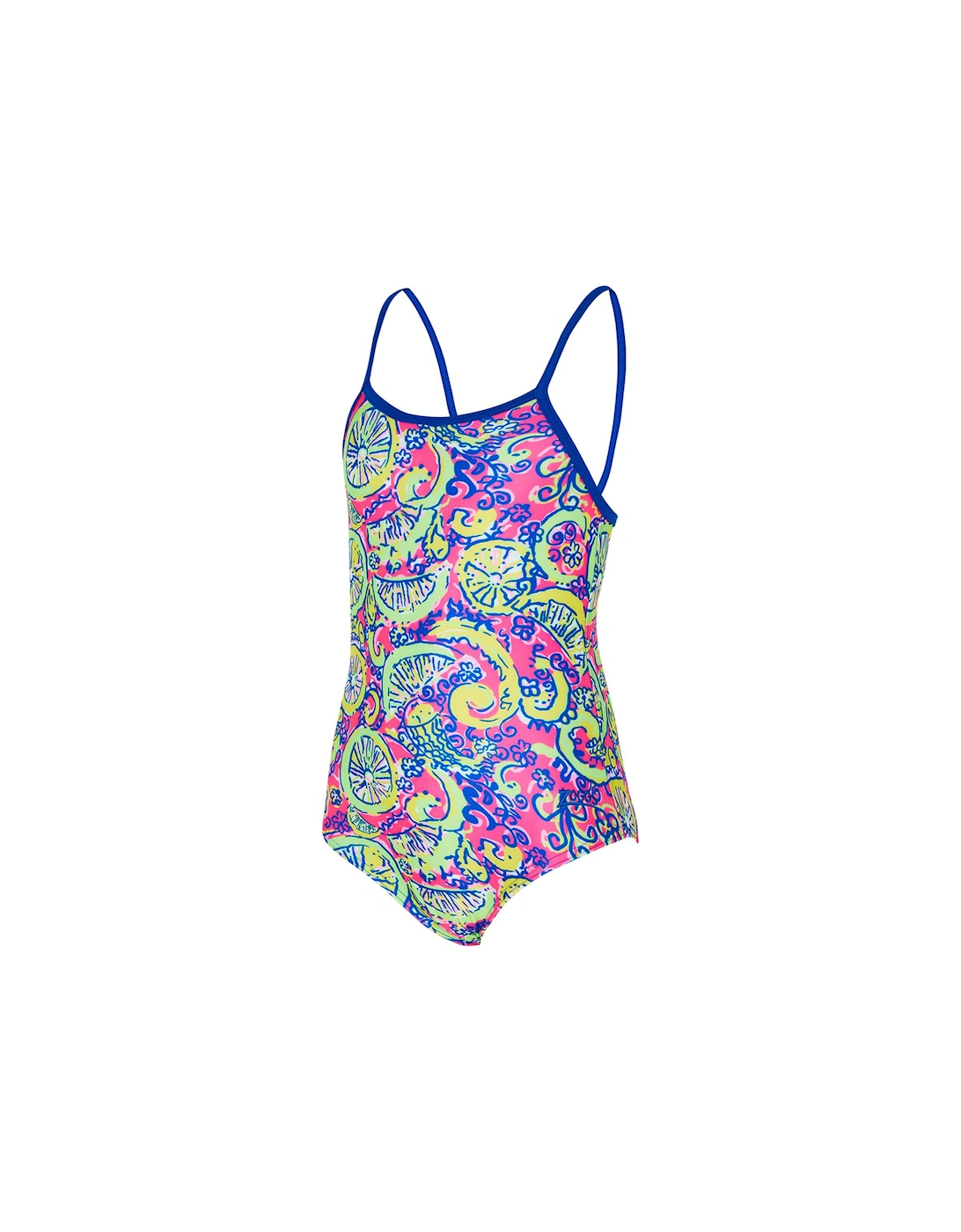 Citrus Print Classicback Girls Swimsuit-green, 2 of 1