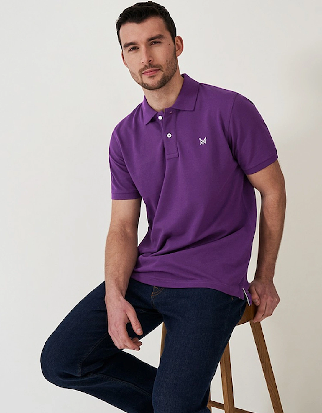 Men's Classic Pique Polo Fore Purple, 6 of 5