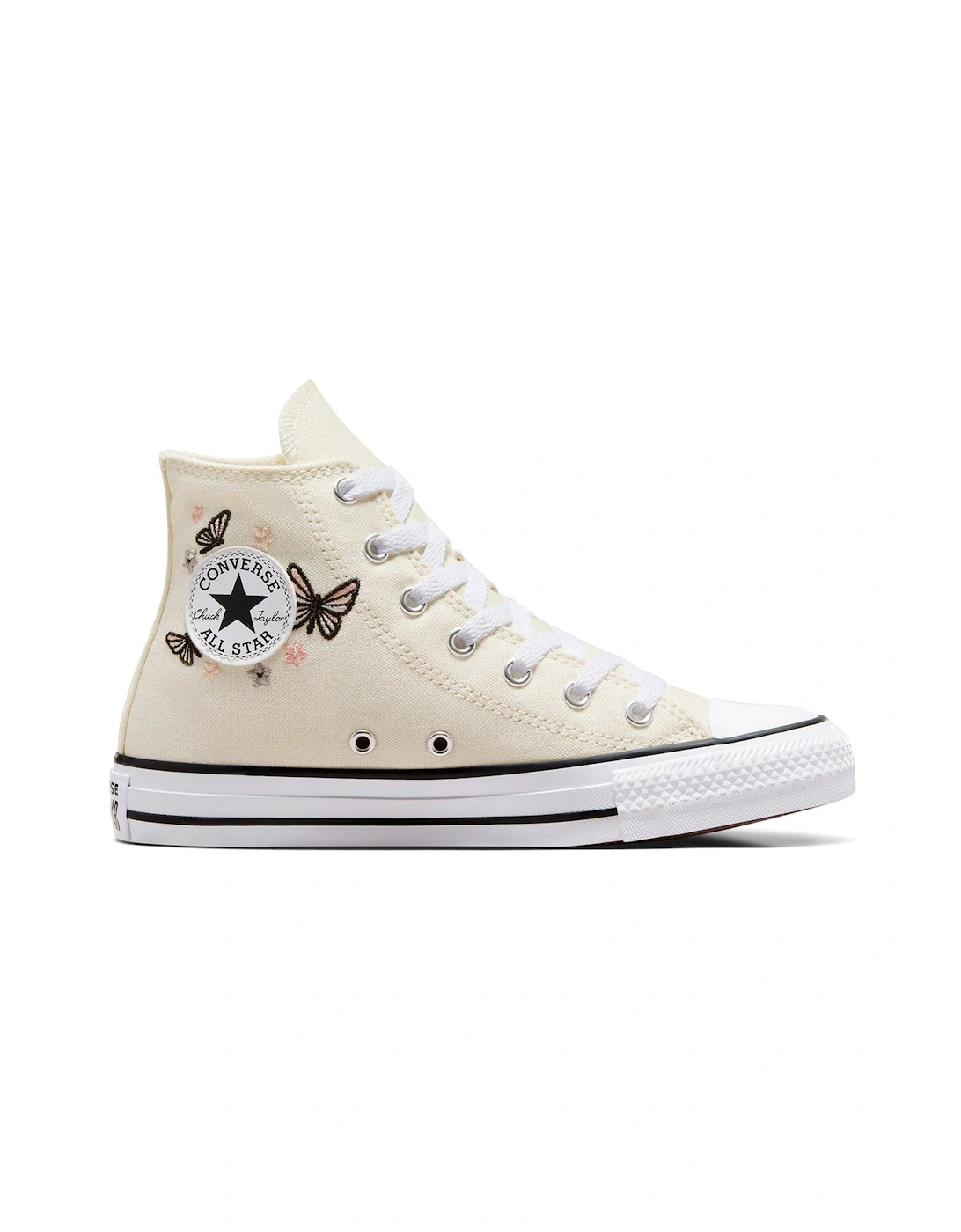 Junior Girls Festival High Tops Trainers - Off White, 8 of 7