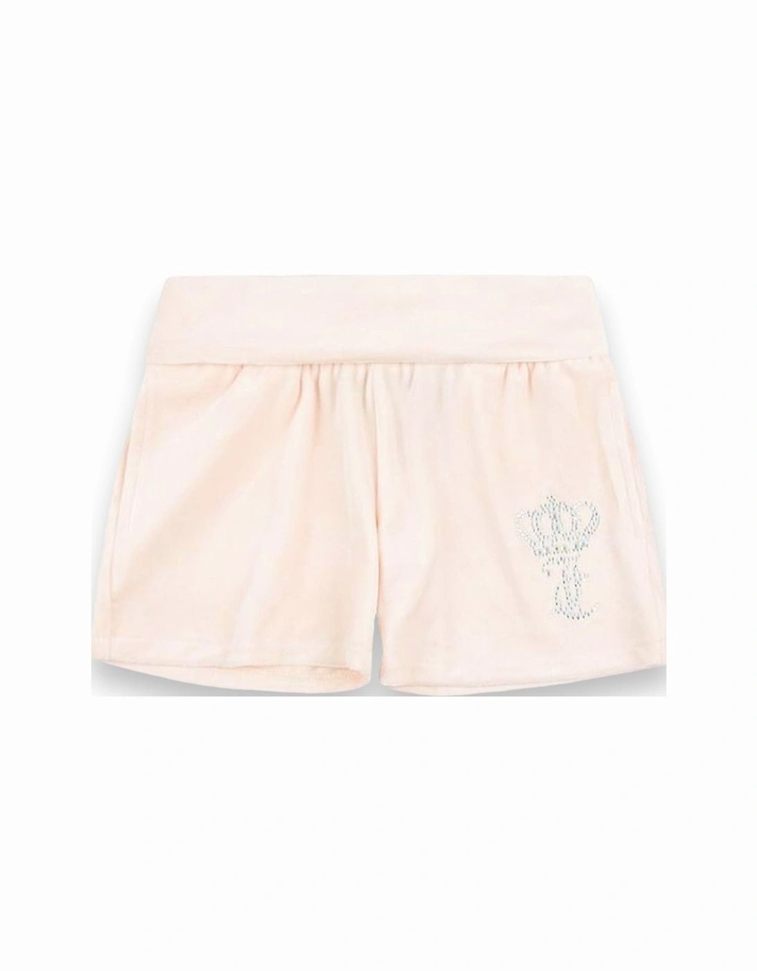 Nude Velour Fold Over Shorts, 4 of 3