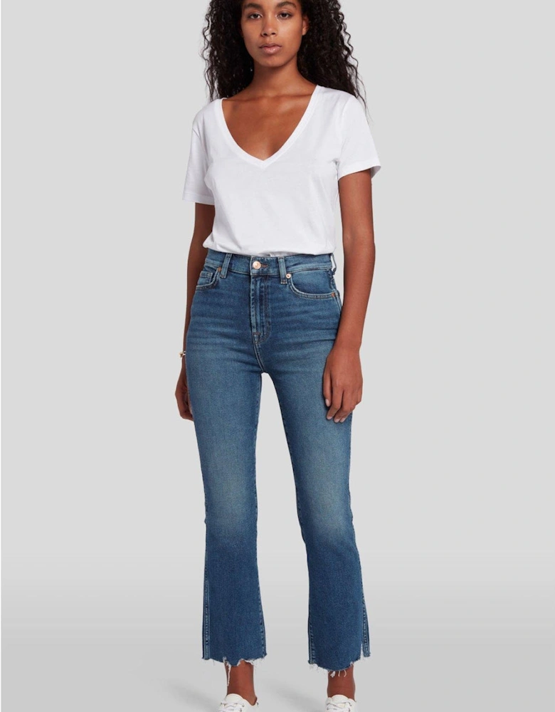 Luxe Vintage High Waisted Slim Jean With Kick Hem