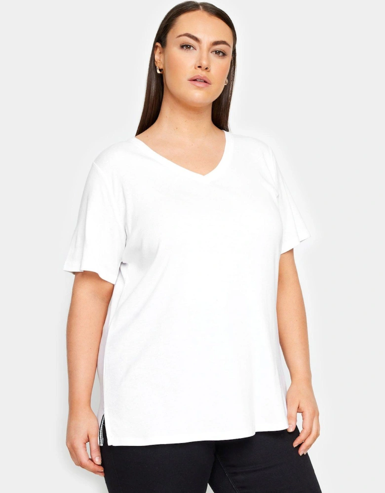 V-neck T-shirt - White