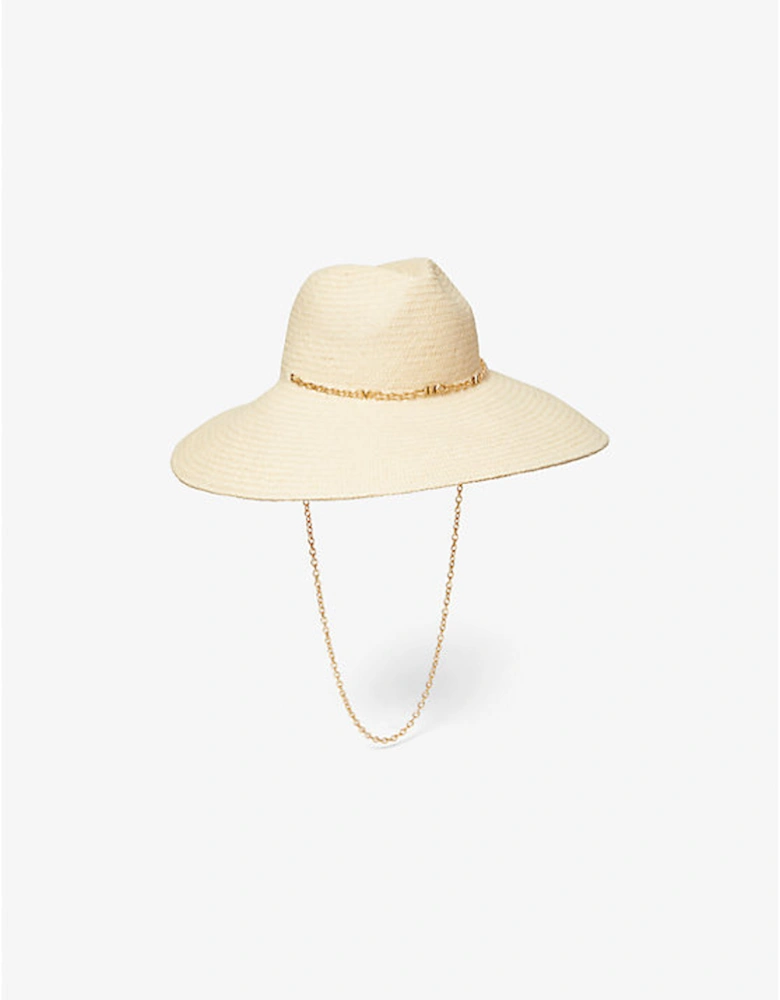 Embellished Straw Hat