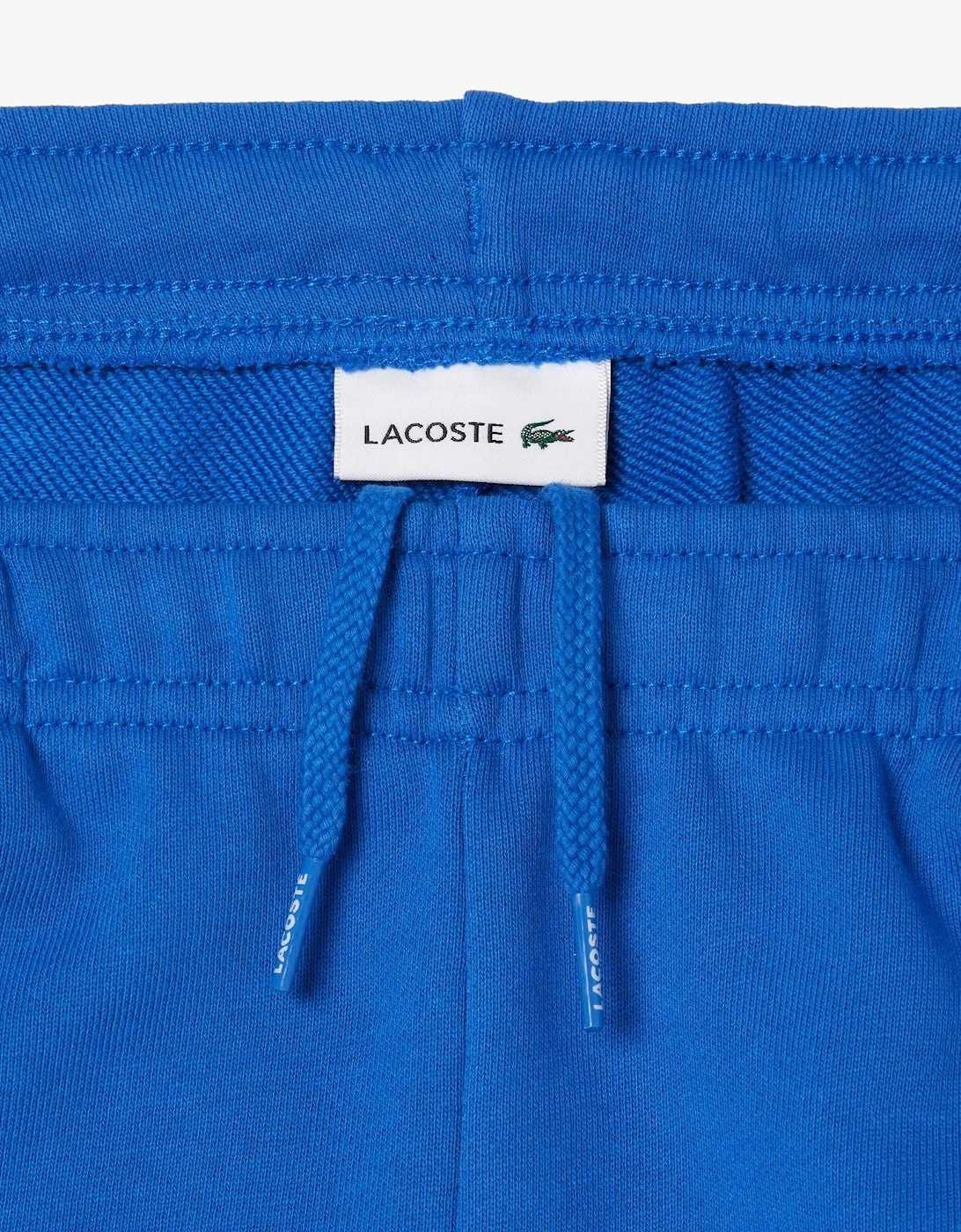 Boy's Blue Cotton Shorts With Crocodile Badge