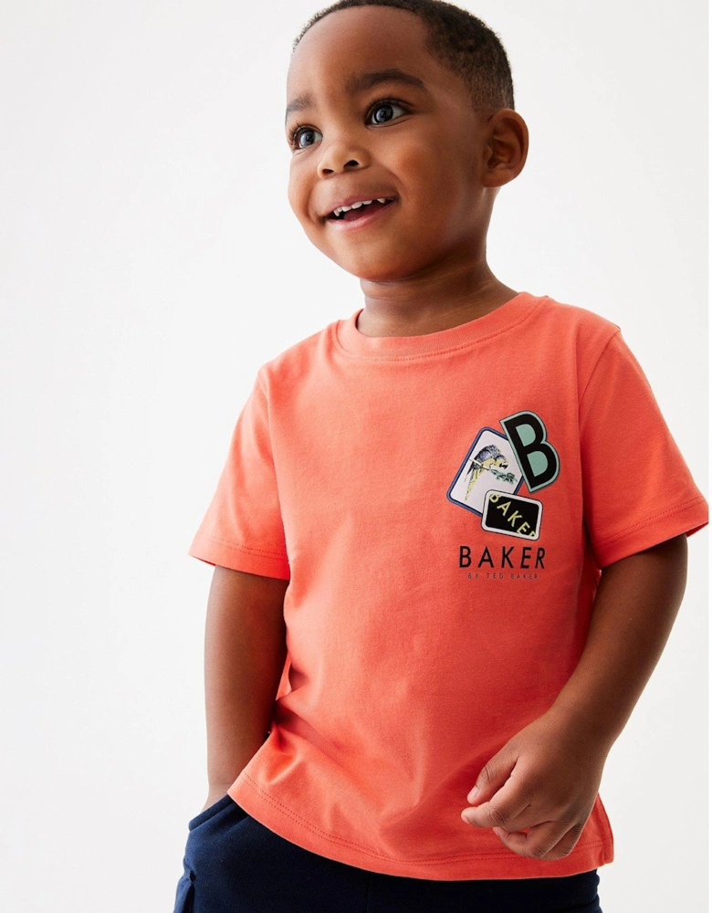 Baker By Younger Boys Stamp Tee - Red