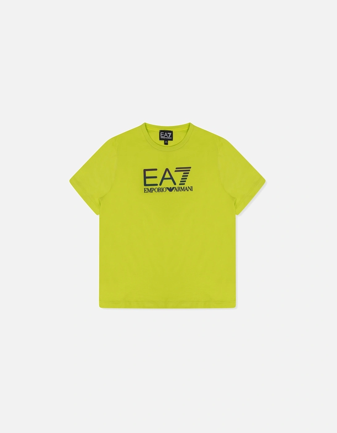 Youths Large Logo T-Shirt (Lime), 3 of 2