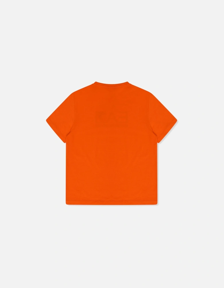 Youths Large Logo T-Shirt (Orange)