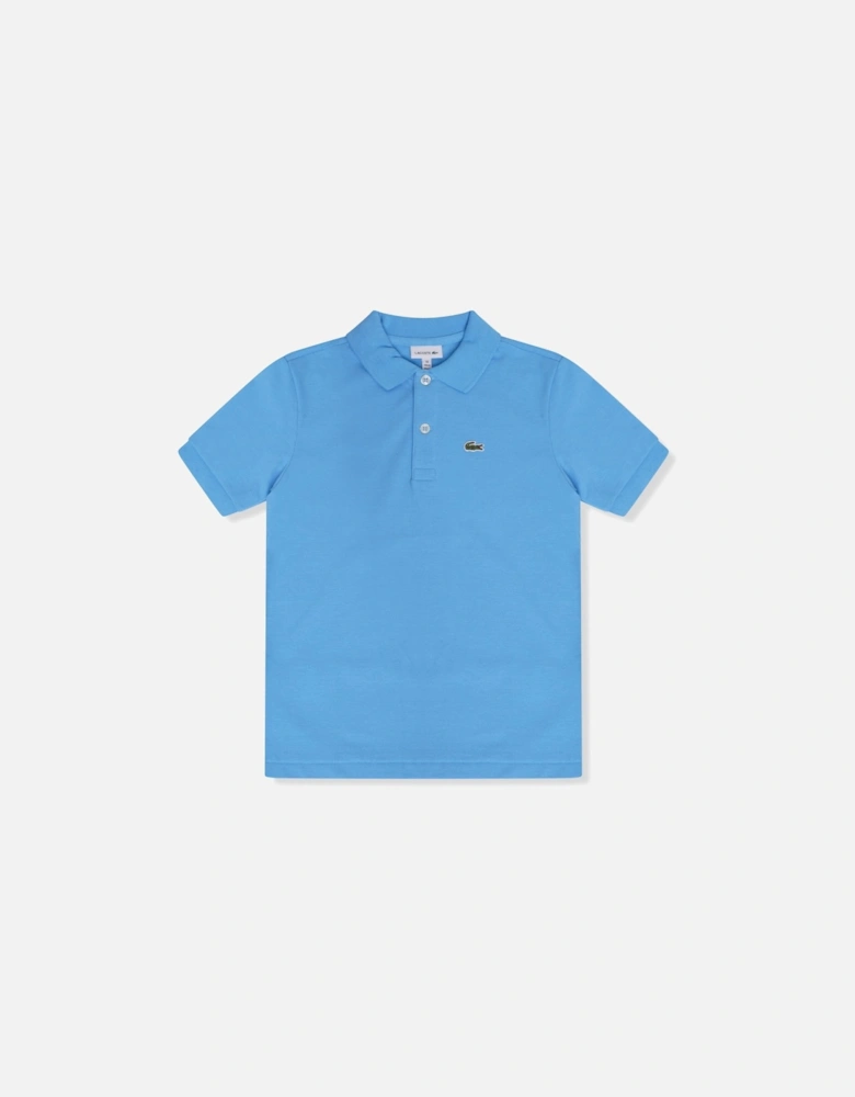 Kids Plain Polo Shirt (Bright Blue)