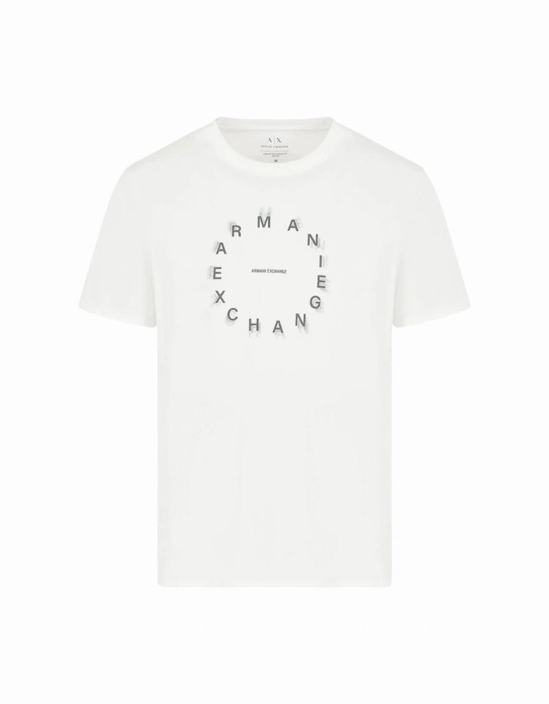 Regular Fit Shadow Logo White T-Shirt