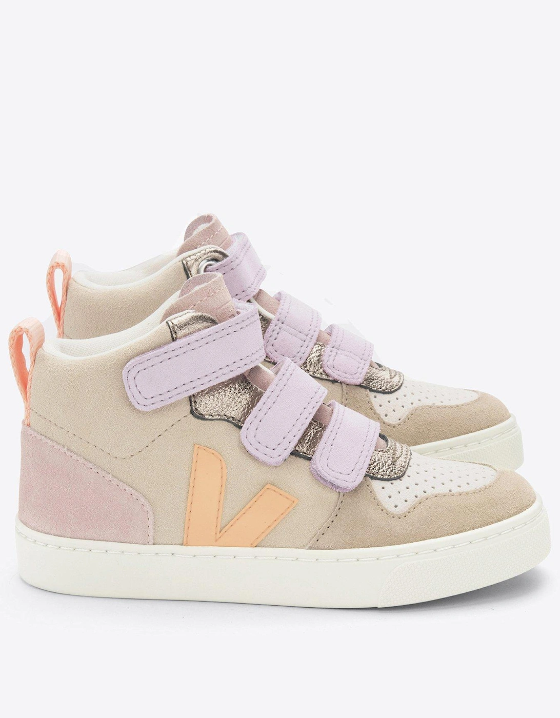 Kid's V-10 Mid Trainers - Almond/Peach, 5 of 4