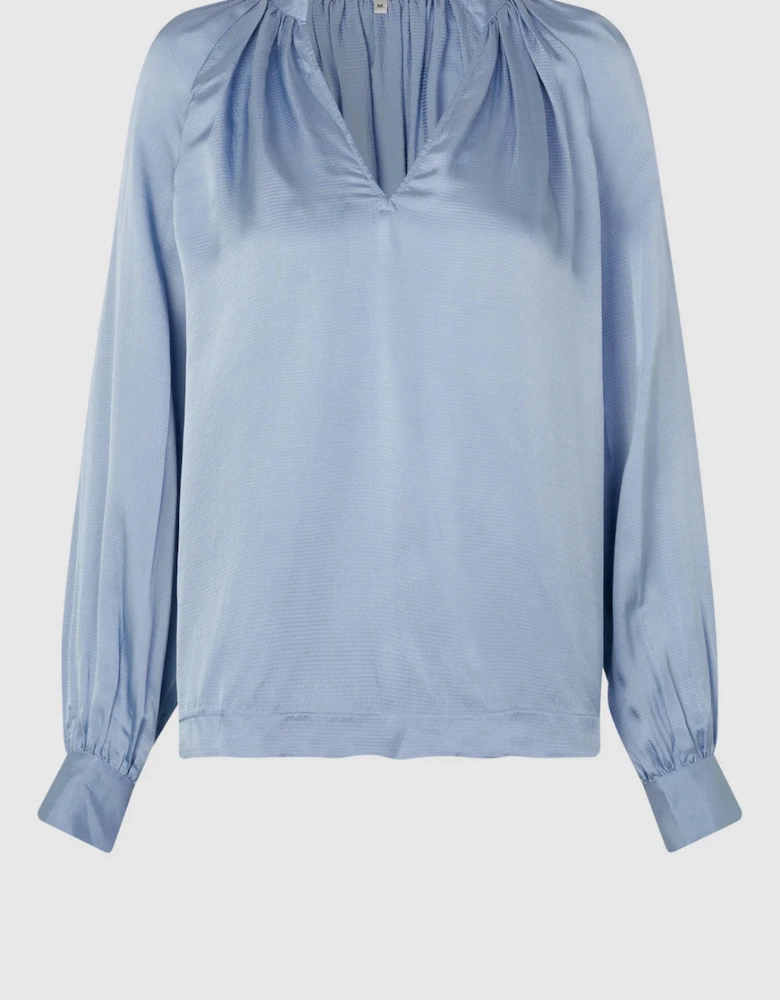 Noma tunic blouse in Ashley blue