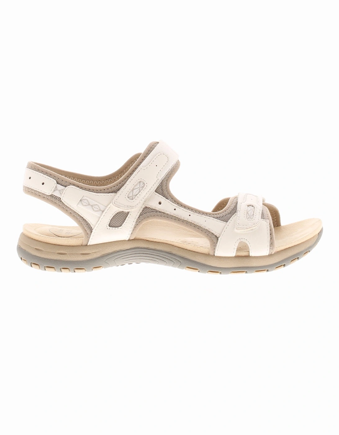 Free Spirit Womens Sandals Walking Frisco Touch Fastening white UK Size
