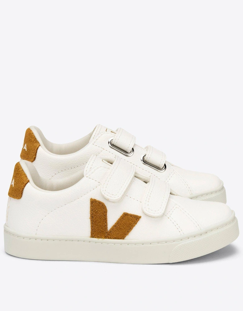 Kid's Esplar Trainers - White/Brown