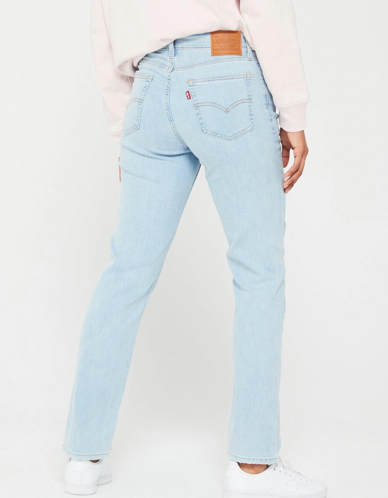 724 High Rise Straight Leg Jean - Middle Course - Blue