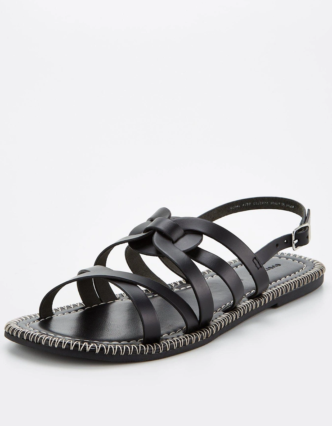 Leather Strappy Flat Sandal, 2 of 1